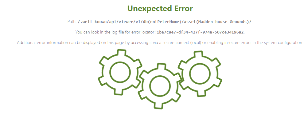 Unexpected Error Message